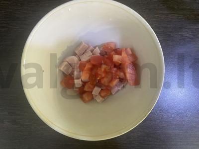 Karšti sumuštiniai su kumpiu ir sūriu orkaitėje Žingsnis 2