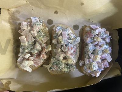 Karšti sumuštiniai su kumpiu ir sūriu orkaitėje Žingsnis 6