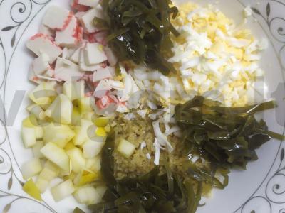 Kvinojos ir jūros kopūstų salotas „Taip, kapitone!“ Žingsnis 4