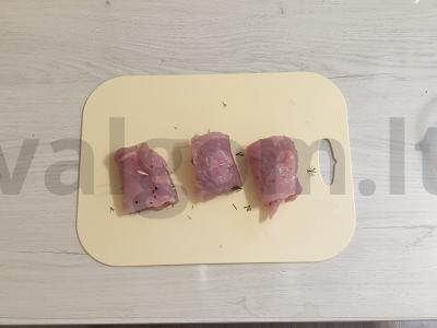 Kalakutų ritinėliai su sūriu Žingsnis 6