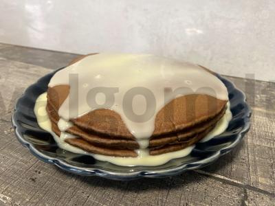 Šokoladiniai blynai su saldžiuoju pienu pagrindine nuotrauka