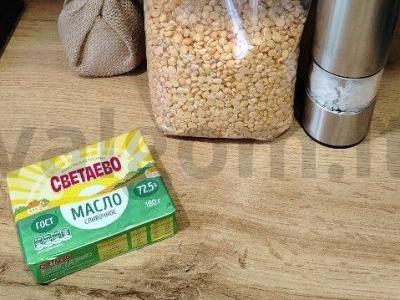 Žirnių košė lėtoje viryklėje Žingsnis 1