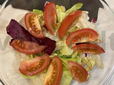 Salotas „Pomidorų pievelė“ Žingsnis 2