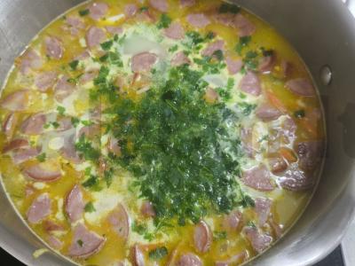 Sriuba su rūkytomis dešromis Žingsnis 9