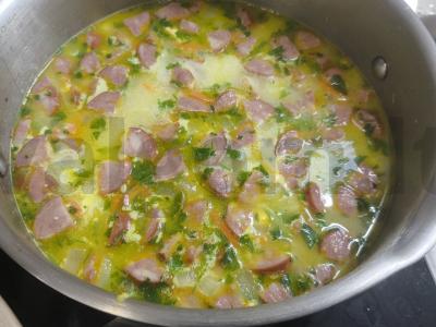 Sriuba su rūkytomis dešromis Žingsnis 10