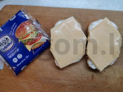 Sumuštiniai su lydytu sūriu ir rūkyta lašiša Žingsnis 2