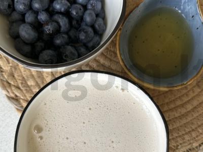 Avižų blynas su varškės kremu ir uogomis Žingsnis 1