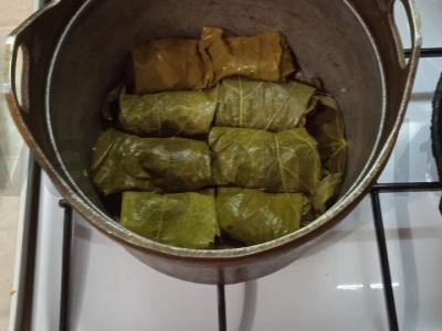 Marinuotų vynuogių lapų dolma Žingsnis 11