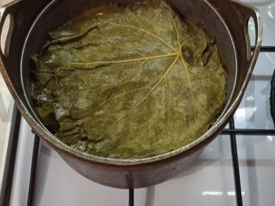 Marinuotų vynuogių lapų dolma Žingsnis 13