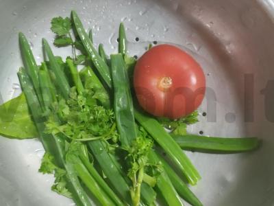 Tortilija su sūriu, kadagio šonine ir raugintais kopūstais Žingsnis 1