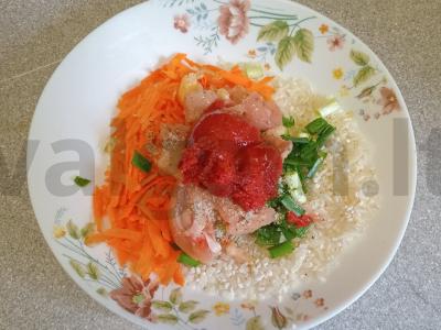 Rizotas, keptas puode su vištienos filė ir pomidorų padažu Žingsnis 4