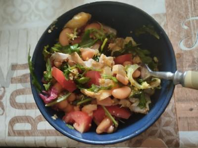 Skanus baltymų salotas Žingsnis 5