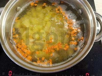 Sriuba-pyragas su ryžiais ir sūriu pietums Žingsnis 4