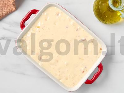 Greita šarlotė su persikais Žingsnis 4