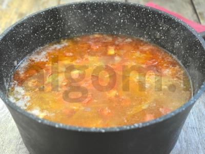 Šviežių kopūstų boršas su pomidorų pasta Žingsnis 5