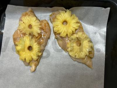 Kepta vištiena su ananasais kvapniame marinate Žingsnis 10