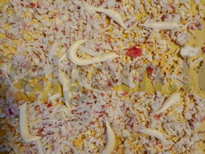 Švelnus ritinys su krabų lazdelėmis Žingsnis 4