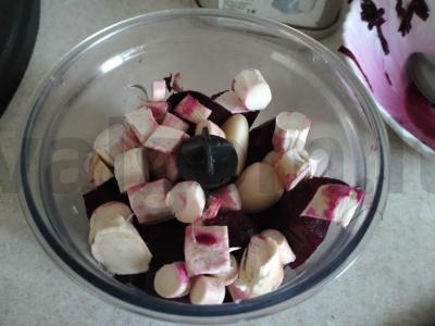 Krienų padažas su burokėliais ir citrinos sultimis Žingsnis 4