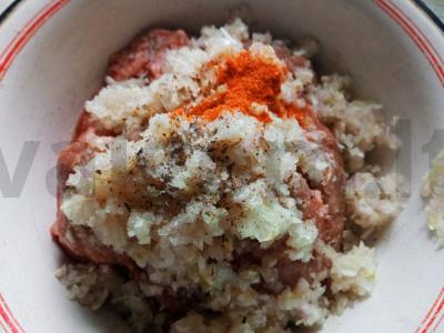 Vafliai su mėsa „Landorikai“ Žingsnis 1