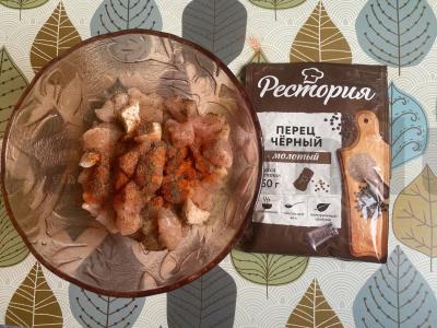 Patiekalas „Čaretti“ su vištienos filė ir makaronais Žingsnis 3