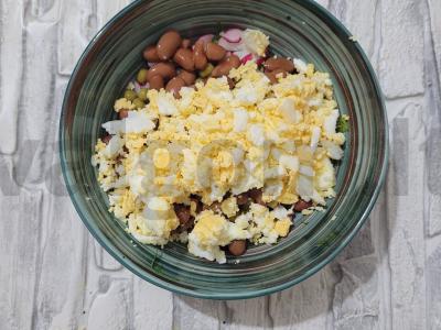 Salotas su ridikėliais ir kiaušiniu Žingsnis 6