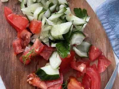 Salotas „Daržas iš Italijos“ Žingsnis 3