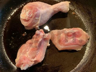 Vištienos šlaunelė su daržovėmis Žingsnis 1