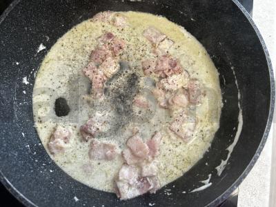 Grietinėlės makaronai su šonine per 15 minučių Žingsnis 5