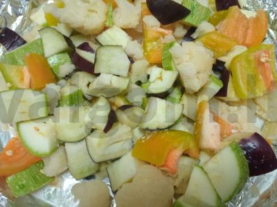 Keptų daržovių salotos su pomidorų padažu Žingsnis 5