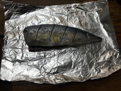 Skumbrė, kepta su citrina ir krapais folijoje Žingsnis 7