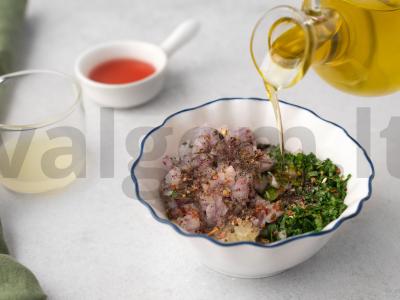 Indėnų ežiukai su šviežių žolelių padažu Žingsnis 3