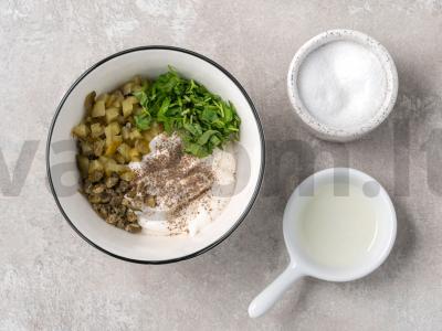 Sumuštinis su žuvies lazdelėmis Žingsnis 3