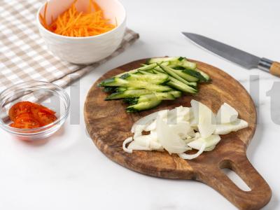 Kepti spring roll'ai su krevetėmis Žingsnis 2