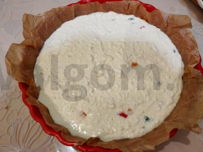 Varškės apkepas su cukatais Žingsnis 7