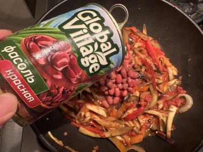 Baklažanai su paprikomis ir pupelėmis Žingsnis 6