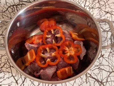 Kvapni hašlama su jautiena Žingsnis 1