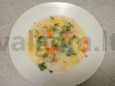 Anties sultinio sriuba su kvietiniais grūdais pagrindine nuotrauka