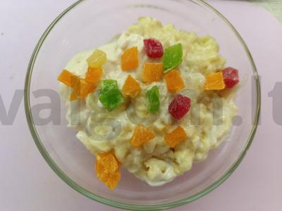 Desertas su raugintu pienu ir bananų piurė Žingsnis 4