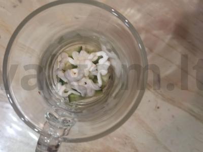 Salotas stiklinėje „Edelveisas“ Žingsnis 2