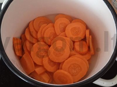 Moliūgų kremas su rūkytais mėsos gaminiais Žingsnis 5