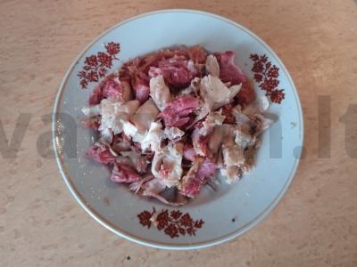 Moliūgų kremas su rūkytais mėsos gaminiais Žingsnis 8