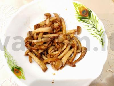 Azijietiški šimidži grybai su spagečiais Žingsnis 7