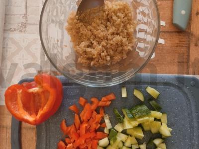 Quinoa salotos su raudona žuvimi Žingsnis 2