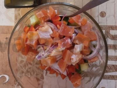 Quinoa salotos su raudona žuvimi Žingsnis 5