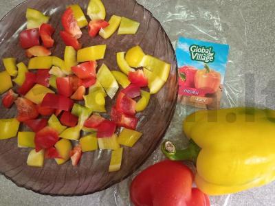 Daržovių salotas su feta sūriu ir citrina Žingsnis 1