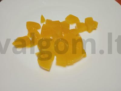 Vaisių salotos su konservuotais persikais „Naujametinis“ Žingsnis 1