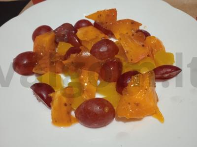 Vaisių salotos su konservuotais persikais „Naujametinis“ Žingsnis 3