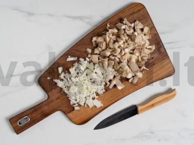 Faršas su grybais keptuvėje Žingsnis 3