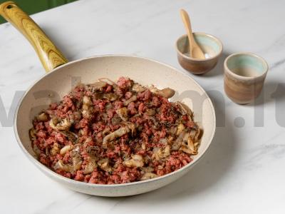 Faršas su grybais keptuvėje Žingsnis 7