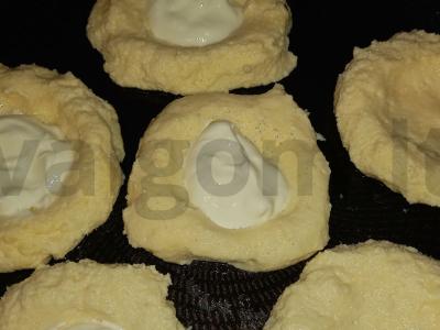 Varškės vafliai su miško mėlynėmis Žingsnis 6